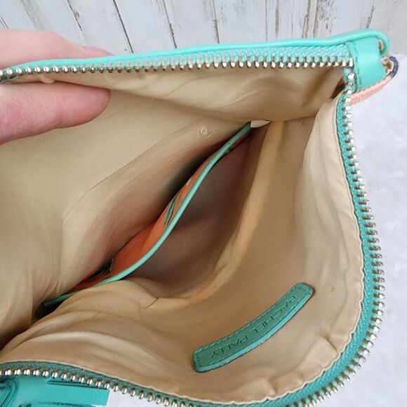 Rachel Pally FABFITFUN Reversible Tropical Floral Green Clutch Bag - Picture 5 of 8